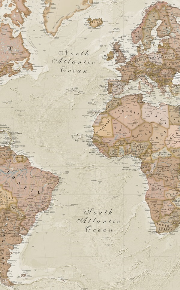 Craenen Maps Int World 30m Pol Antique