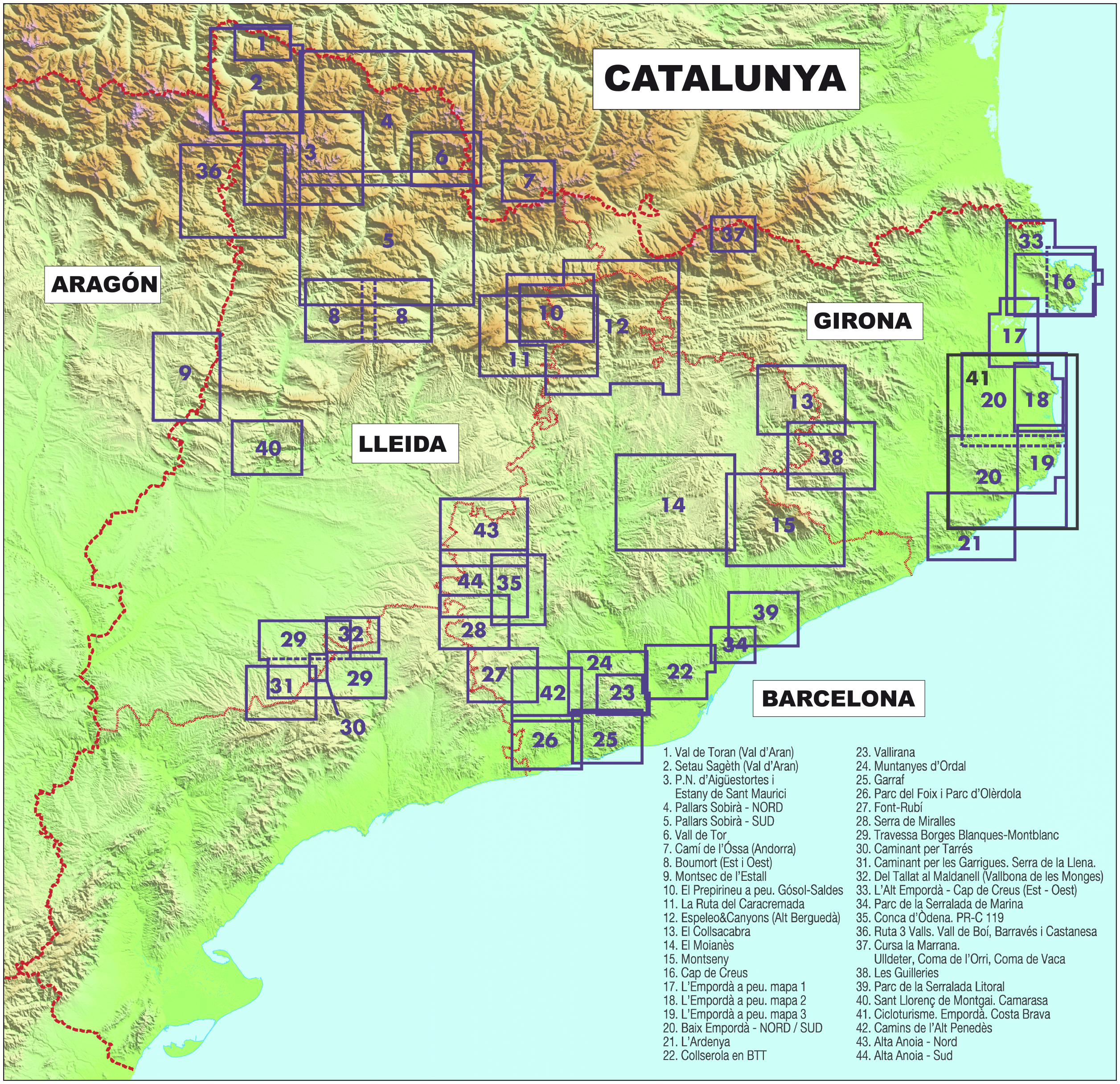 Overview map Catalunya